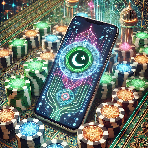 phone-with-half-moon-and-colorful-circuits